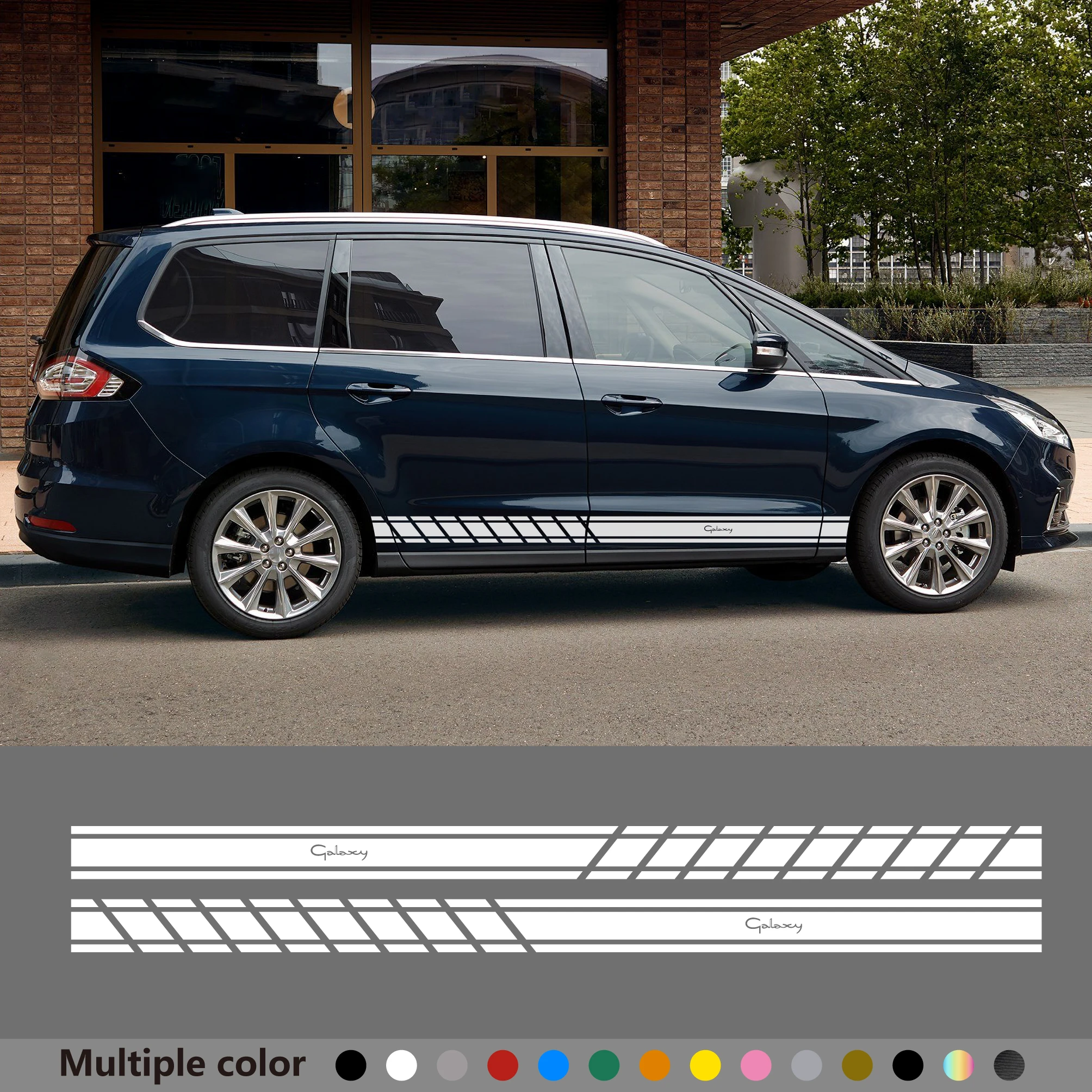 

2Pcs Car Door Long Side Stripes Stickers Apply For Ford Galaxy MK1 MK2 Mk3 MK4 DIY Exterior Tuning Accessories Auto Vinyl Decals