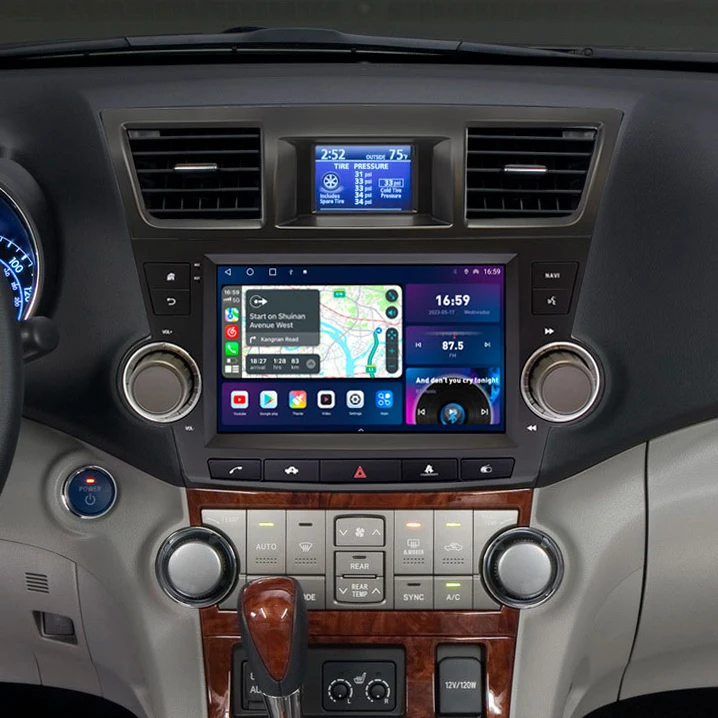 

For Toyota Highlander 2 Kluger XU40 2007 2008 2009 2010 2011 2012 2013 QLED 2K Android GPS Multimedia Car Radio CarPlay Stereo