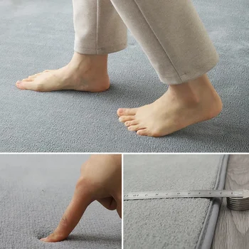 Large Soft Floor Rug Grey Rugs Coral Velvet Living Room Super Soft Thickened Carpet Children Game Mat Rectangular Home Decoratio 5