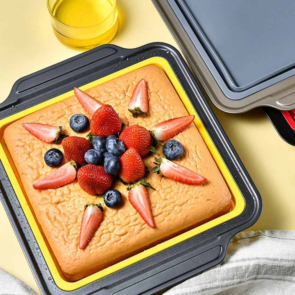 Food Grade Non Stick Folding Silicone Cake Baking Mold Round