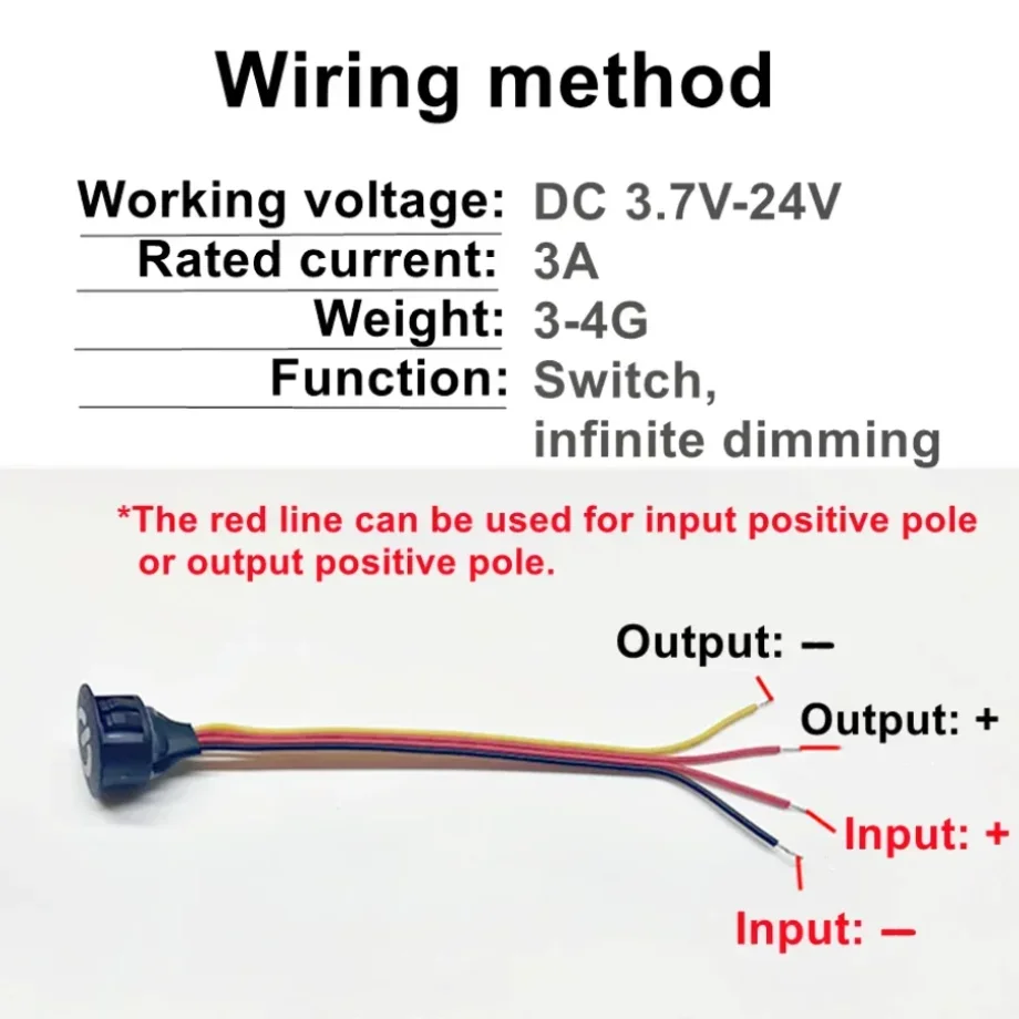 รูปสินค้า สวิตช์หรี่ไฟสัมผัส ควบคุมไฟฟ้า DC5V-24V สมาร์ทโฮม