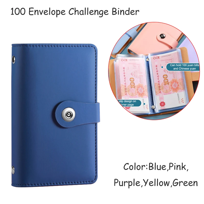 100 Envelopes Money Saving Challeng Couple Saving Money Notebook With Password Lock Savings Binder Reusable Budget Savings Book