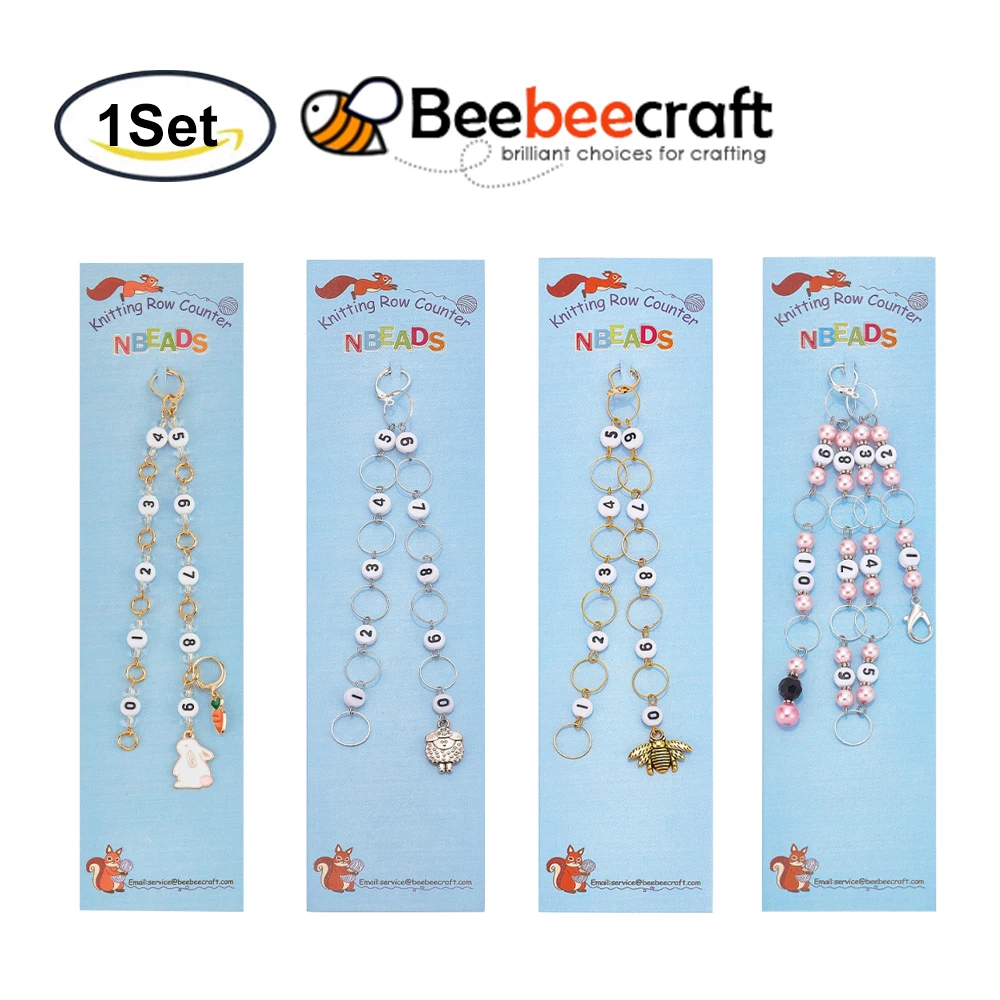2 шт. 2 размера кролик морковка шармы Вязание ряды счетчик цепи цифры акриловые бусины Стич маркеры для вязания крючком отслеживание