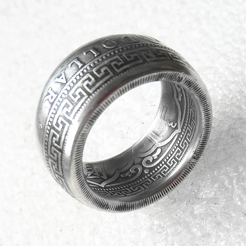 

Chinese Coin Reproduction '1911' Copper-nickel Alloy Coin Ring Handmade In Sizes 8-16