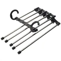 Magic Closet Hangers 1pcs Trousers Pants Hanger Multi-Function Retractable Closet 5 In 1 Wholesale 2