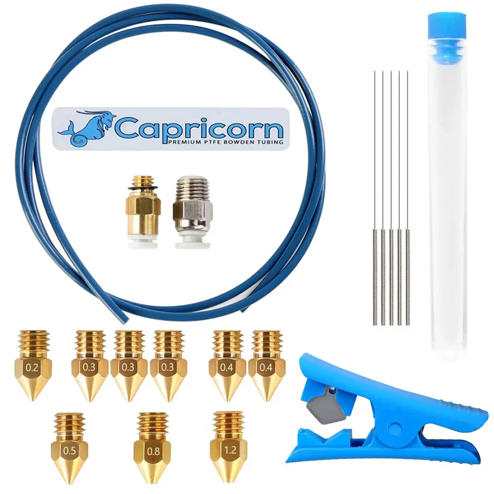 Capricorn Bowden PTFE 튜브 XS 시리즈 필라멘트 튜브, Ender-3 V2, Ender 3, Ender 3 Pro, Ender 5, CR-10 3D 프린터용, 1M, 2M, 1.75mm