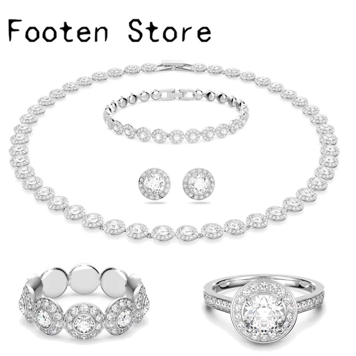 

Original Angel 2024 New Luxury and Fine Women's Jewelry Set Charm ANGELIC Fashion Necklace Bracelet Earrings Women's With Logo