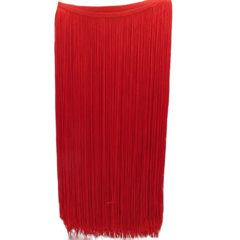 2 Metri/Lotto Nastro in Pizzo Lungo 100 CM con Frange e Nappe per Abiti Latini Fai da Te, Costumi da Palcoscenico, Accessori per Tende - immagine 4