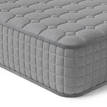 Vesgantti Hybrid Mattress, 10 Inch Hybrid Mattress with Breathable Memory Foam and Individually Pocketed Springs - Medium Firm, Gray