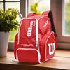 Wilson Tennis Bag Holds 2 Tennis Rackets Tennis Backpack Daily Portable Court Racket Bag Men Women Padel Sports Backpack 6