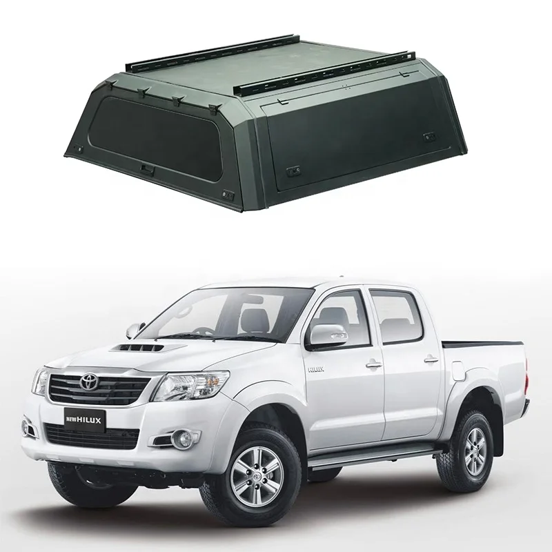 

4x4 Accessories Body Kit Pickups Galvanized Steel Camper Truck Canopy Hardtop Cover With Tent For Toyota Hilux Revo 20+