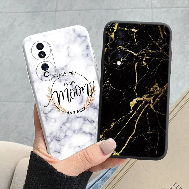 Elegant Marble Pattern Protective Silicone Phone Case - Soft, Durable, Fashionable Design