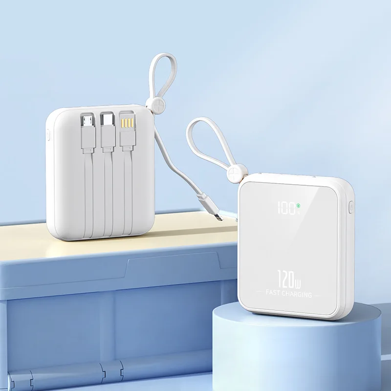 The New 120W Super Fast Charging 20000mAh Comes with A Four-wire Mini Compact Power Bank 3