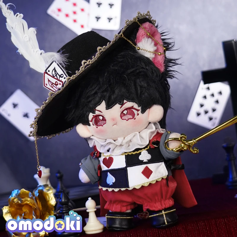 

COOL Poker Knight British Style Uniform Clothes Hat Outfit Accessories Cosplay For No Attribute 20cm Cotton Doll Outfit