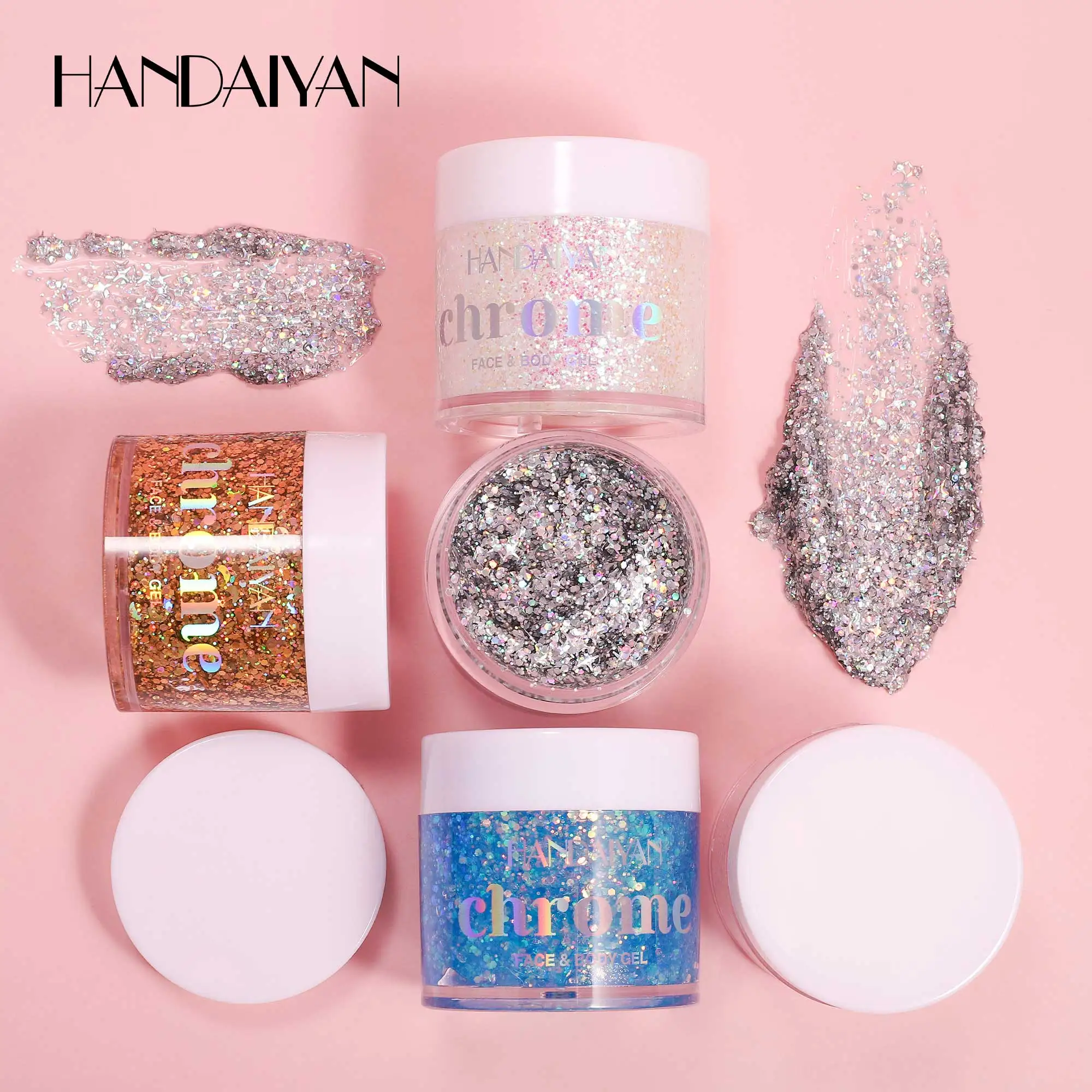 Face Glitter Gel Singer Concert Music Festival Carnival Accessories Mermaid Body Glitter Gel Sequin Glitter Face Lip Body Make 6