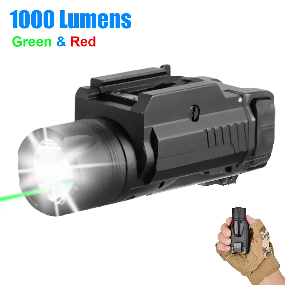 1350 Lumen Tactical Led Arma Pistola Luce Militare Softair Pistola Luce Mini Pistola Pistola Torcia Per 20Mm Mil-Std-1913 Rai