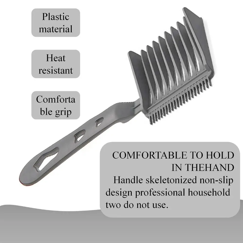 Men Styling Tool Barber Fade Combs Ergonomic Gradienter Design Hair Cutting Comb Plastic Barber Supplies Curved Comb for Salon 5