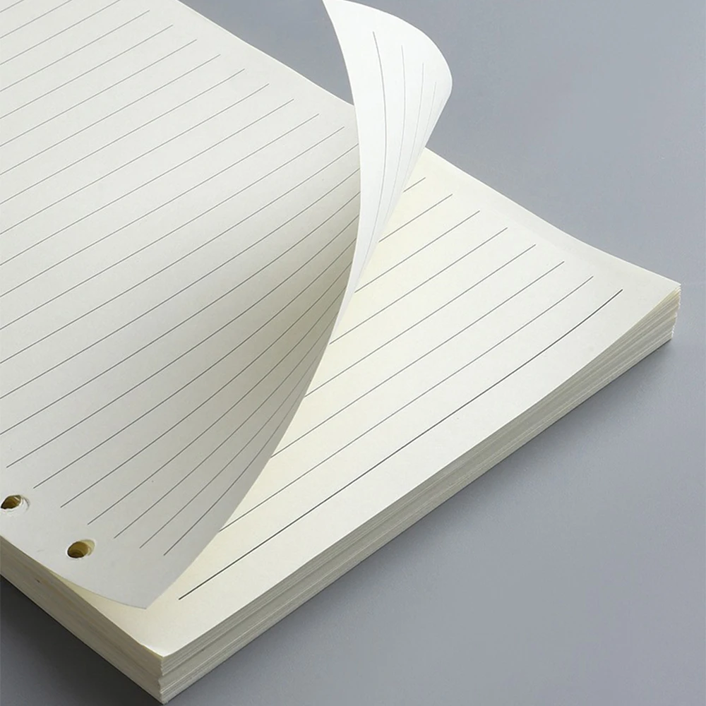 80 Sheets A5/A6/A7 6 Ring Notebooks Inner Pages Binders Loose-leaf Paper Folders Office School Stationery Accessories Blank Line 5
