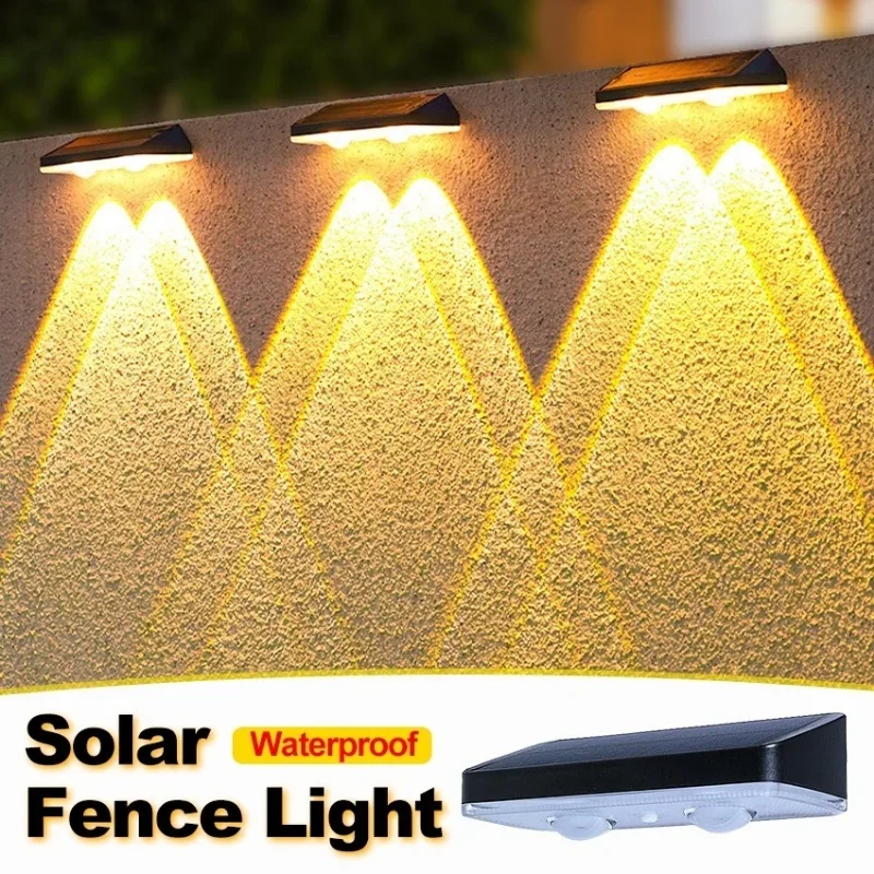 Description Picture 3 of item3Color Outdoor Solar Garden Light Outdoor Waterproof High Brightness Spotlight Wall Lamp for Home Villa Fence Porches Decorative