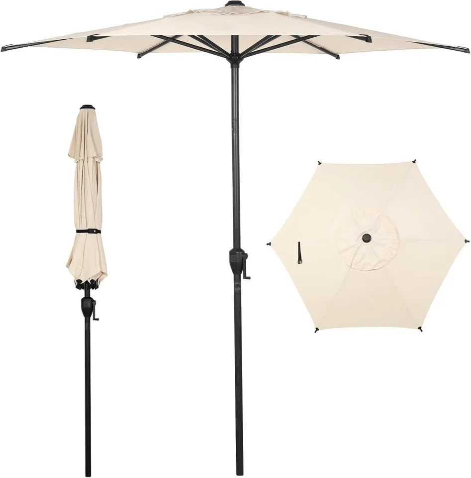 Lyon 7.5FT Outdoor Patio Umbrella with Crank Tilt
