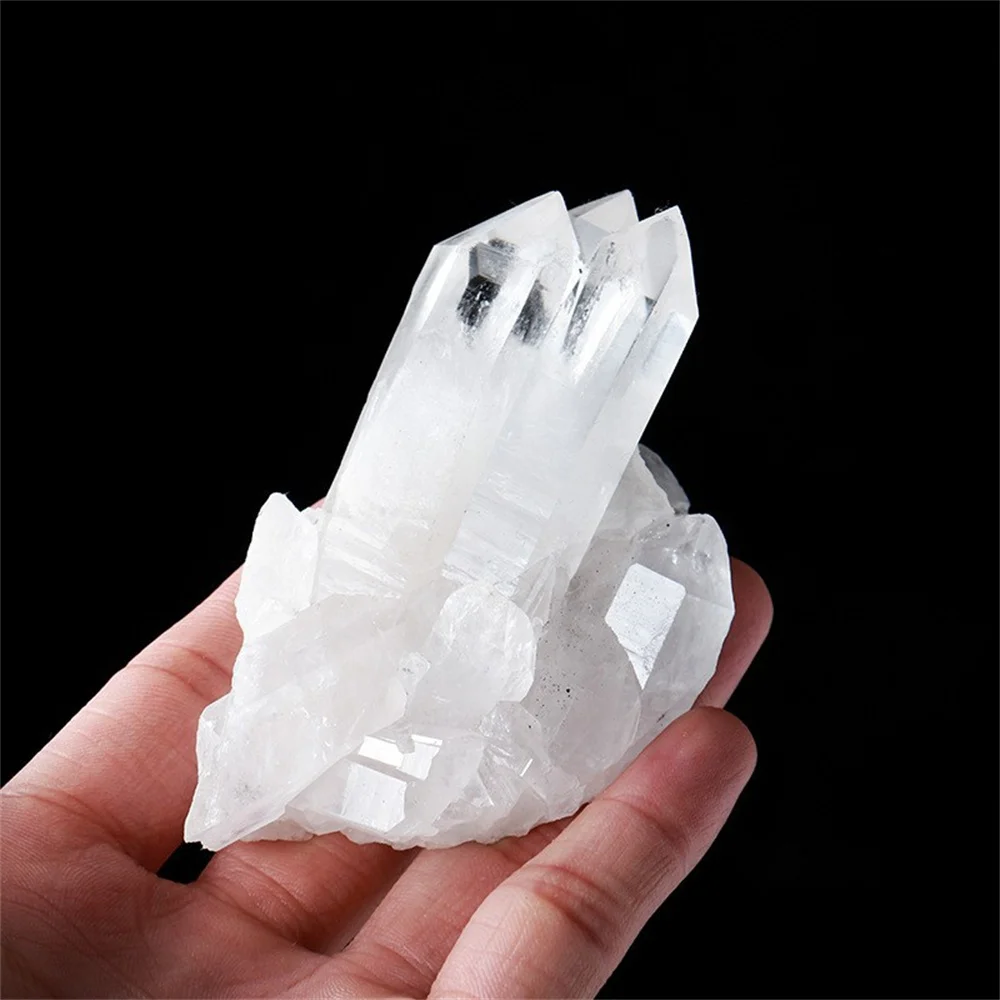 

Natural Beautiful White Crystal Cluster Clear Healing Crystals Point Quartz Raw Ore Mineral Specimen Home Decor Crafts Ornament