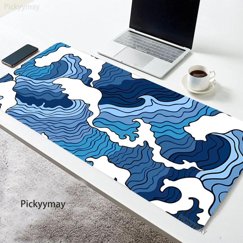 Giapponese Great Wave Off Large Mousepad Gamer Pc Gaming Xl Mouse Pad Tastiera Del Computer Laptop Mousepad Mause Art Office Desk Mat