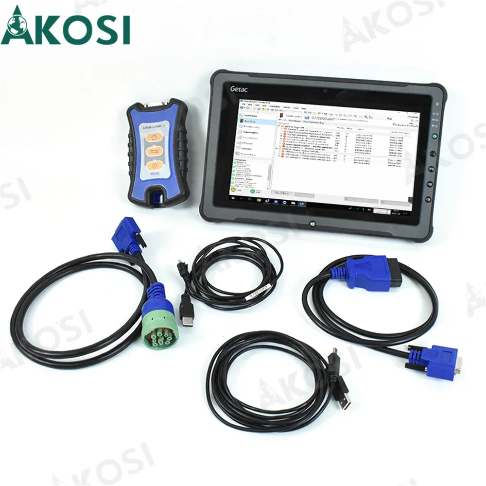 For NEXIQ-3 USB Link for Heavy Duty Truck OBD2 Diagnostic For NEXIQ Version OBD Fault Detector Diesel Engine+Getac F110 tablet