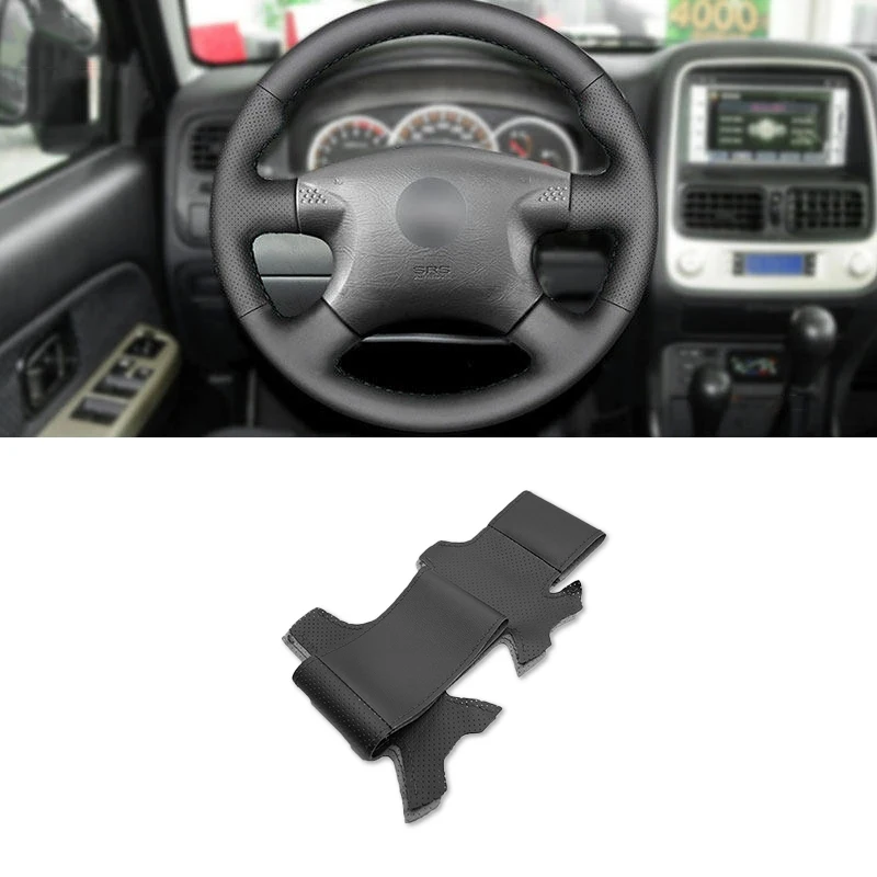 Per Nissan Almera N16 X-Trail T30 Primera P12 Terrano 2 Pathfinder Paladin Volante Per Auto Coprivolante In Pelle Nera Cucito A Mano