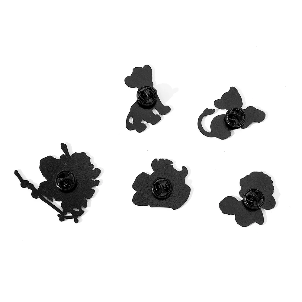 5 Pcs 크리 에이 티브 애니메이션 브로치 패션 Simba 금속 배지 쥬얼리 의류 배낭 액세서리 친구를위한 선물