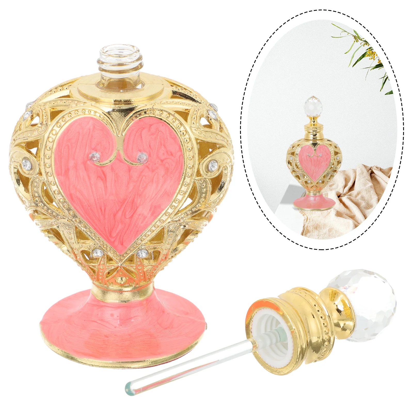 Empty Perfume Storage Bottle Middle Eastern Style Heart Pattern Perfume Bottle middle eastern sweets