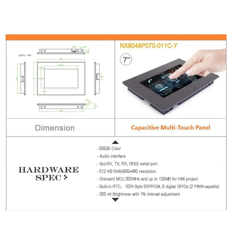 Ʈ 7.0 ġ ÷ NX8048P070-011C-Y HMI TFT LCD  Ͽ¡    (뷮  ġ)