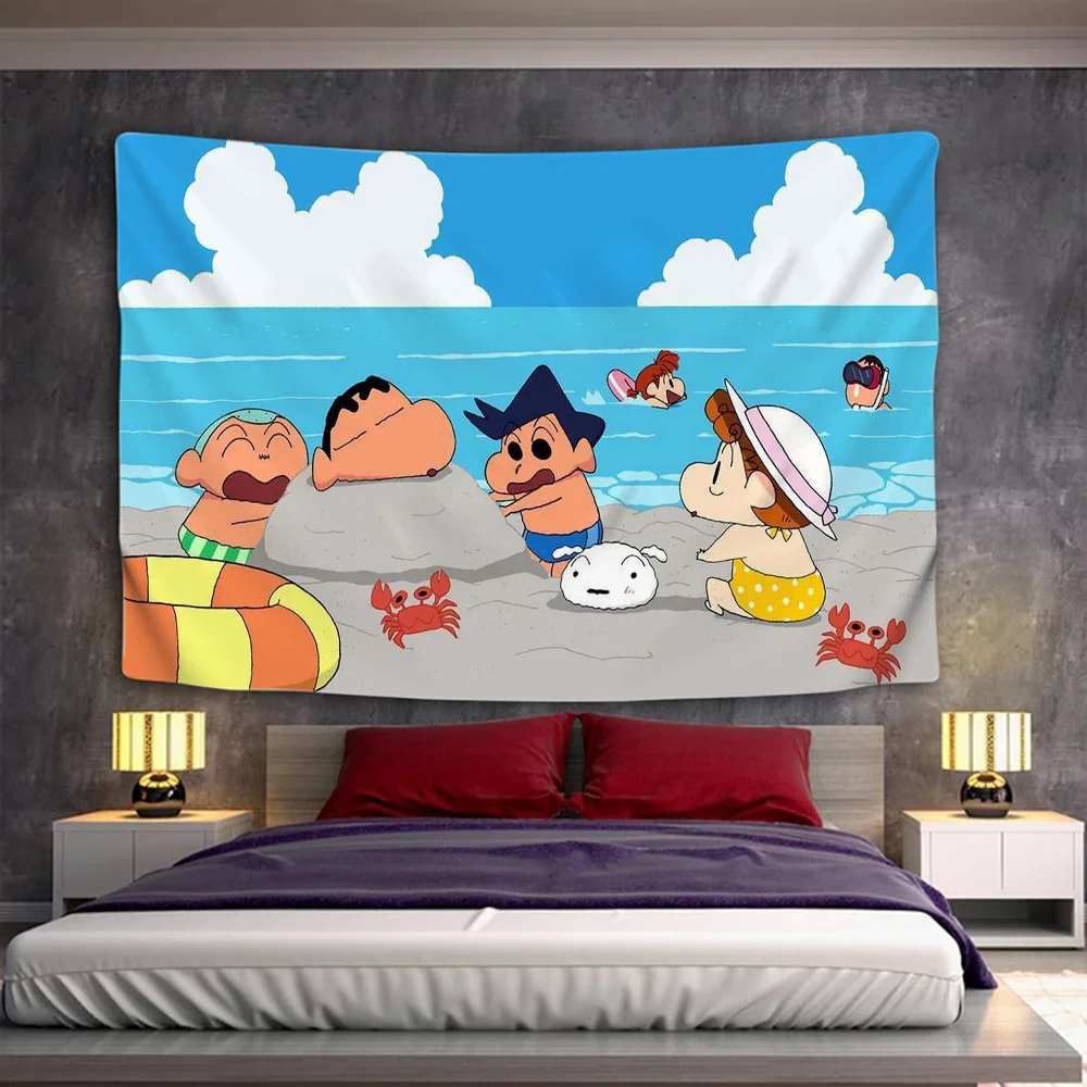 

Crayon Shin-chan Photo Wallpaper on the Wall Decor Tapestry for Bed Room Decor Aesthetic Decoration Tapries Tapestries Home Art