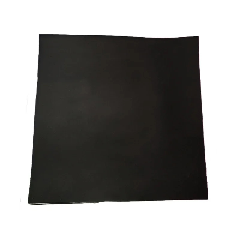 500x500mm Schwarz Silikon Gummi Blatt Selbstklebende Hohe Temp Matte