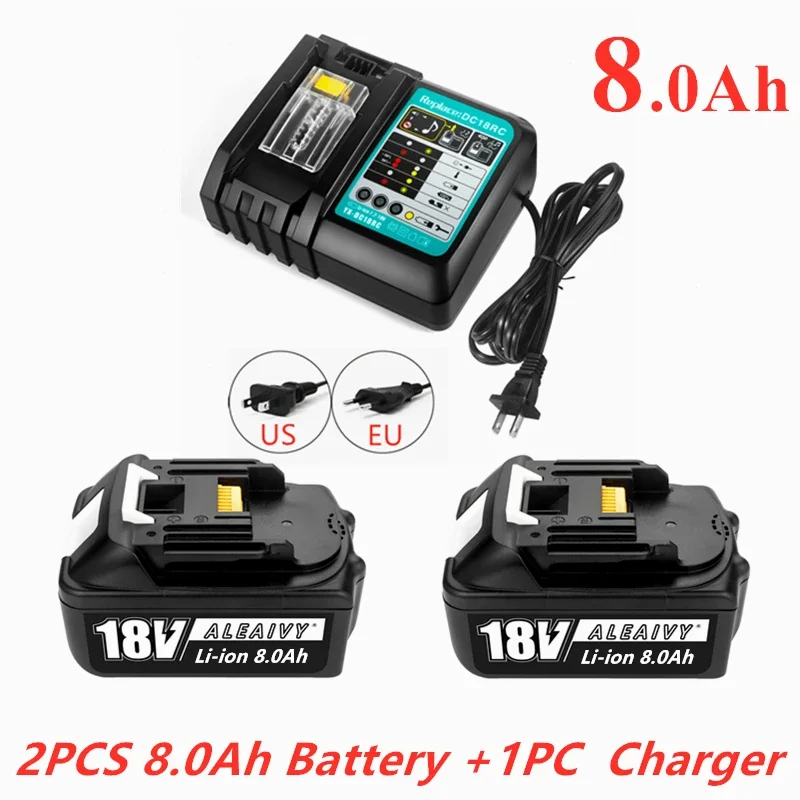 

Genuine 18V 8.0Ah Battery BL1860 18650 Rechargeable Lithium Ion battery for makita 18v battery 8Ah BL1850 BL1880 BL1860B LXT400