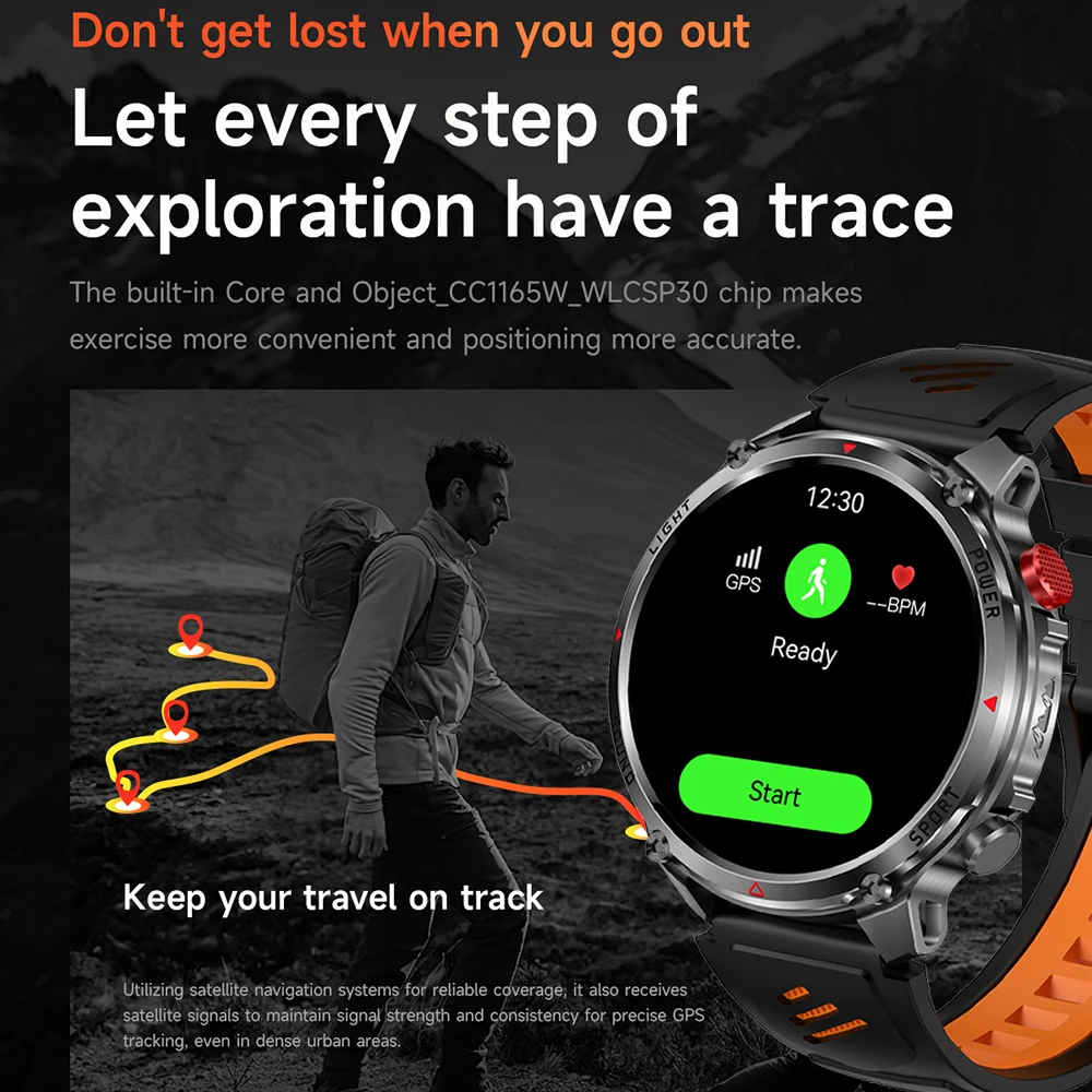 2026 New T-Rex3 Pro GPS Tracker 1100mAh Smartwatch Men 120-Day Standby Clock Rugged Outdoor Sport 10ATM Waterproof Call Watches 4