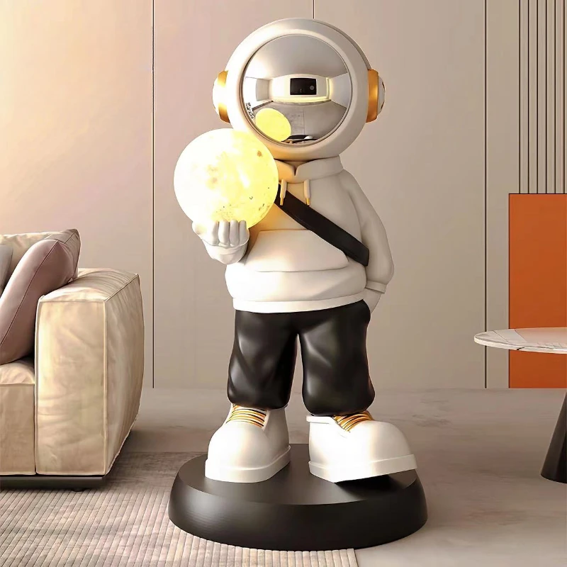 

Creative Moon Lamp Astronaut Large Floor-standing Ornament Living Room Decoration Smart Home Bluetooth Speaker Home Gift