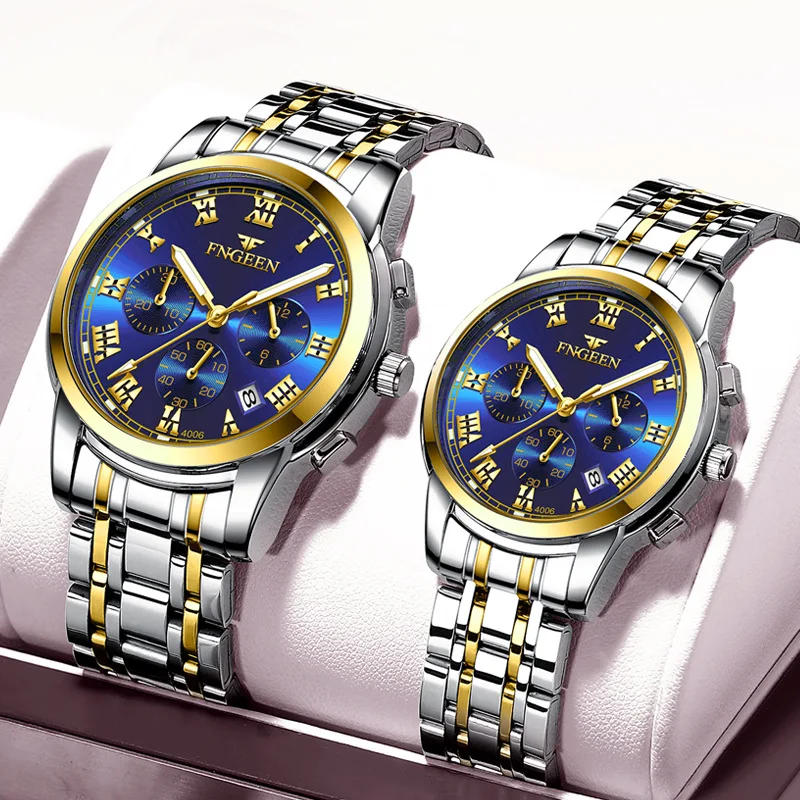 

Sdotter Couple Watches for Men and Women Quartz Wristwatch Fashion Business Men Watch for Women Watches Stainless Steel Luxury C