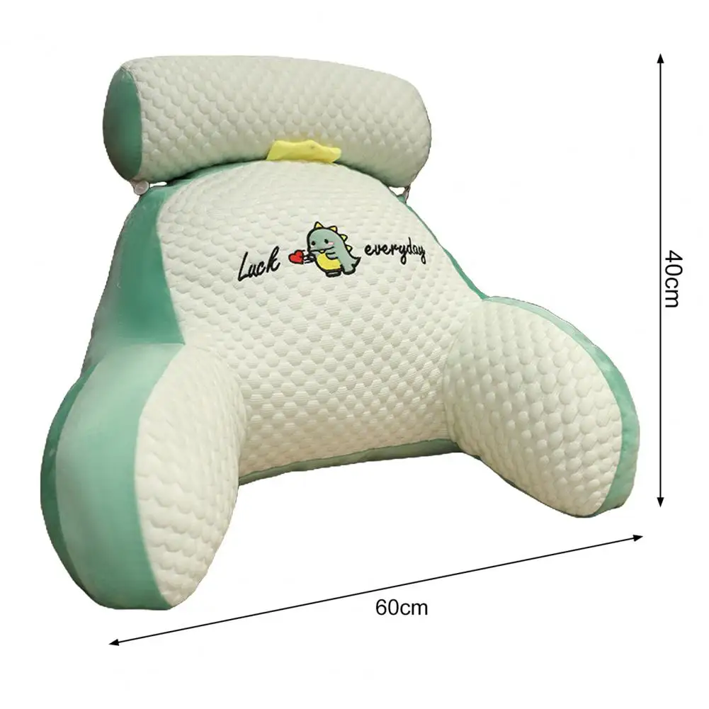Bed Rest Reading Pillow with Arm Support Cartoon Print Detachable Backrest Support Sofa Couch Pillow,Waist Pillows