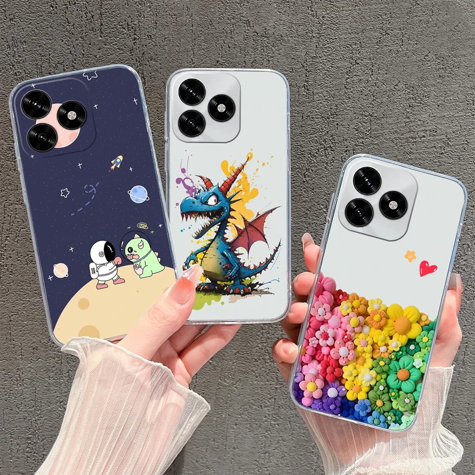 Sunset Rabbit Cat Luxury Anti-Slip Transparent Phone Case