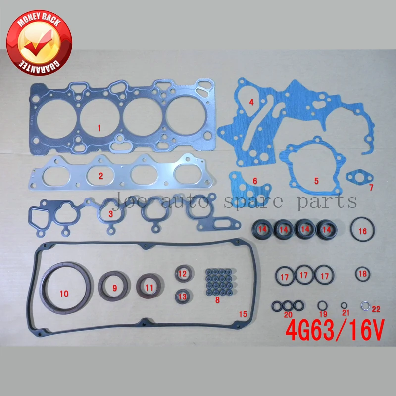 4G63 16V Engine Full Gasket Set kit for Mitsubishi L200/DELICA/L400 2