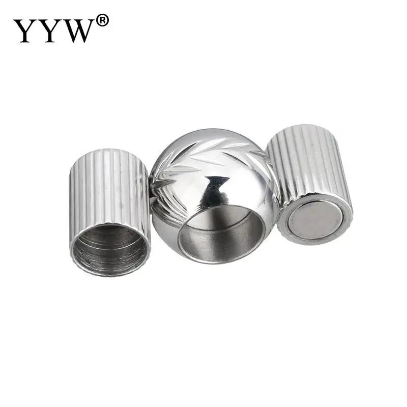 10pcs Stainless Steel Magnetic Clasp Leather Cord Clasps 20x12x12mm Hole:Approx 6mm  Diy Components Jewelry Making Accessories