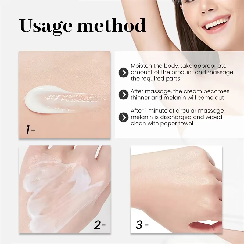 Nicotinamide Brightening Cream For Dark Skin Effective Lighten Thigh Inner Bleach Remove Melanin Private Parts Brighten Cream 6