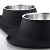Antislip Double Dog Bowl With Silicone Mat Durable Stainless Steel Water Food Feeder Pet Feeding Drinking Bowls for Dogs Cats 5