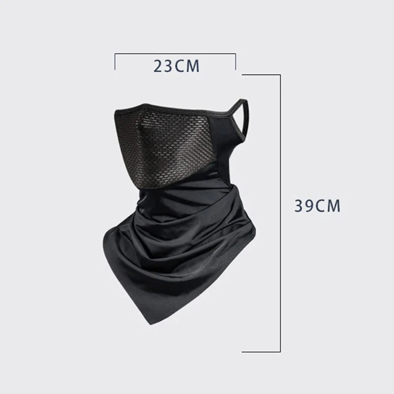 Cycling Bandana Bicycle Neckerchief Cycling Bandana UV Protection Mask Breathable Ice Silk Outdoor Hanging Ear Scarf