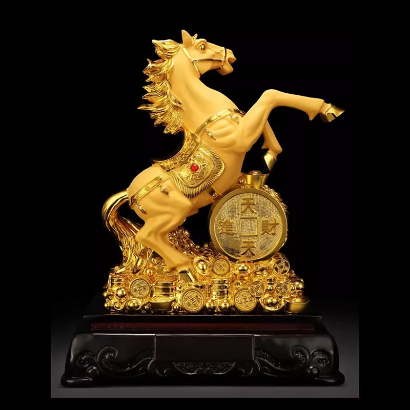 Resin Horse Ornaments for Home Decoration, New Home Furnishing, Christmas and Birthday Present, Lucky objects Figurines, Room De