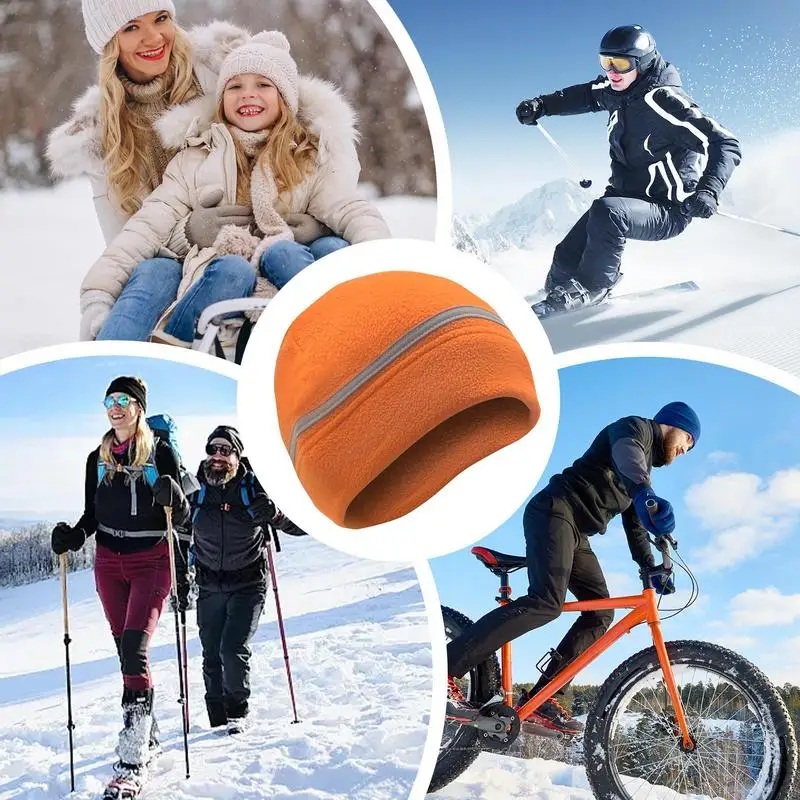Reflective Winter Hat Winter High Visibility Unisex Beanie Safety Beanie Reflective Hat Comfortable Warm For Outdoor
