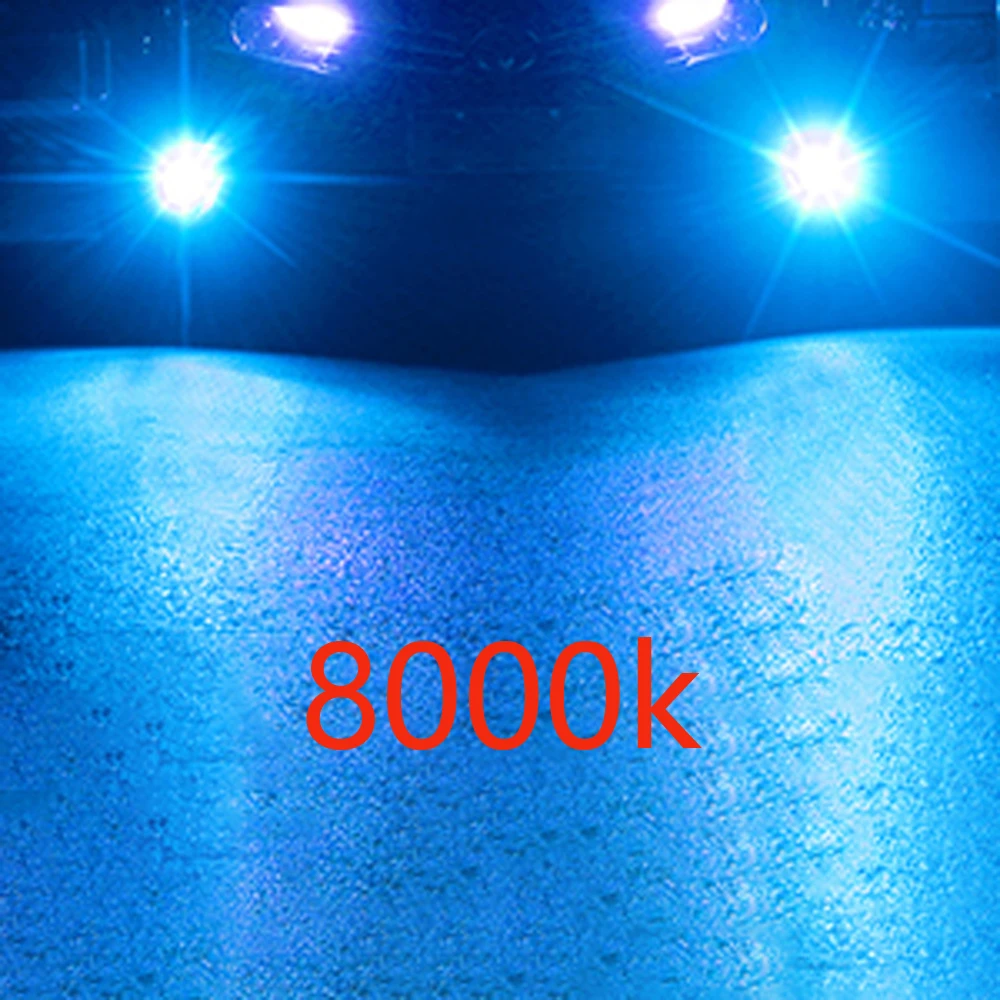 8000K White Blue