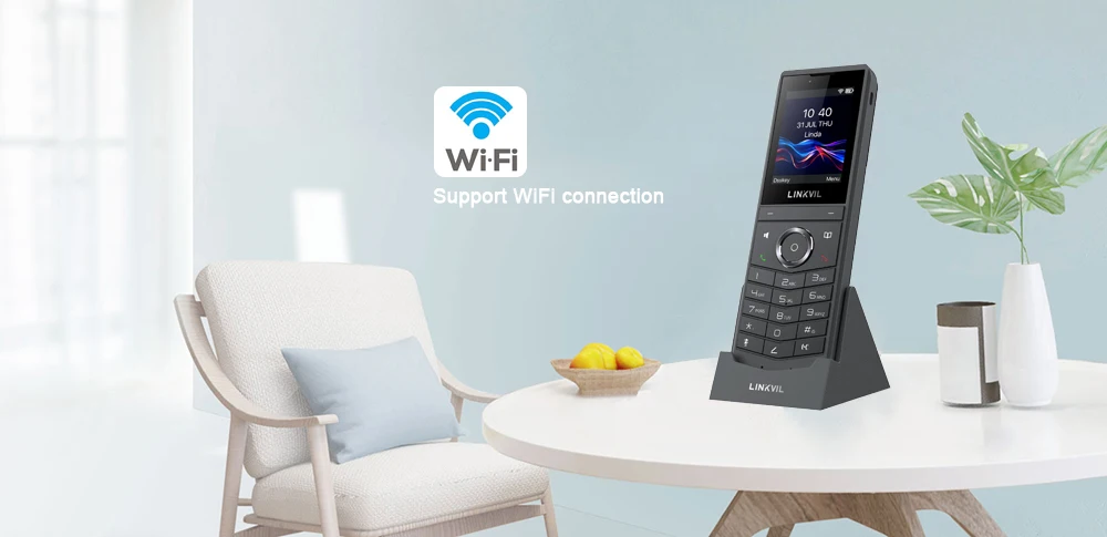 S01c74e27a06449d4953cf1a2beb759df9 LINKVIL Wireless WiFi SIP VoIP Handheld Video Phone Portable US Plug for Office Home Hotels - Audio Fanvil Portable SIP Phone