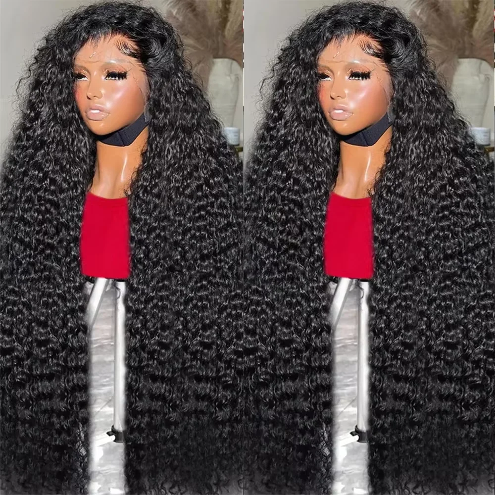 200 Density Deep Wave 13x6 HD Lace Frontal Wig Brazilian 30Inch 13x4 Water Wave Curly Lace Front Human Hair Wigs For Women
