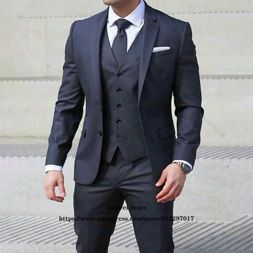 Mens Suit 3 Piece Sets Slim Fit Formal